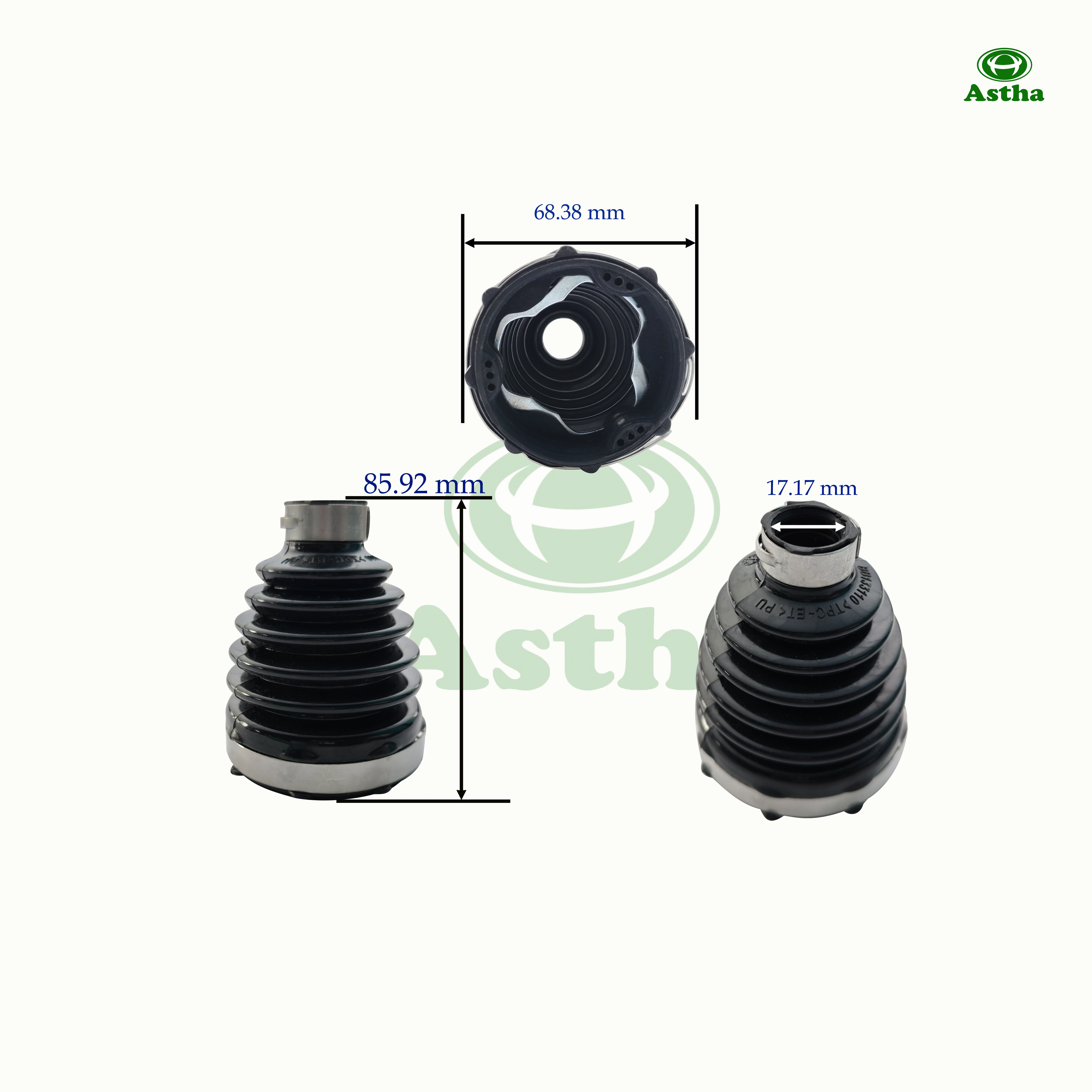 Rubber Axle Bellow With Clip (TP) 3W Bajaj RE-Optima